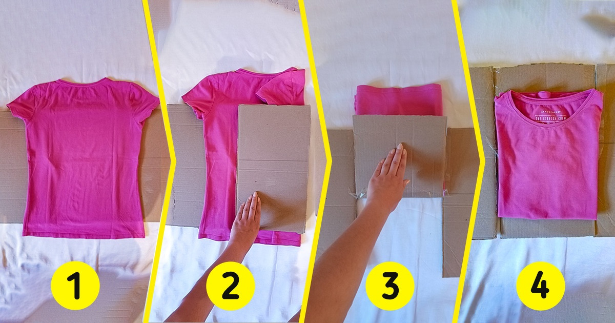 Cómo doblar ropa con cartón / Ideas En 5 Minutos