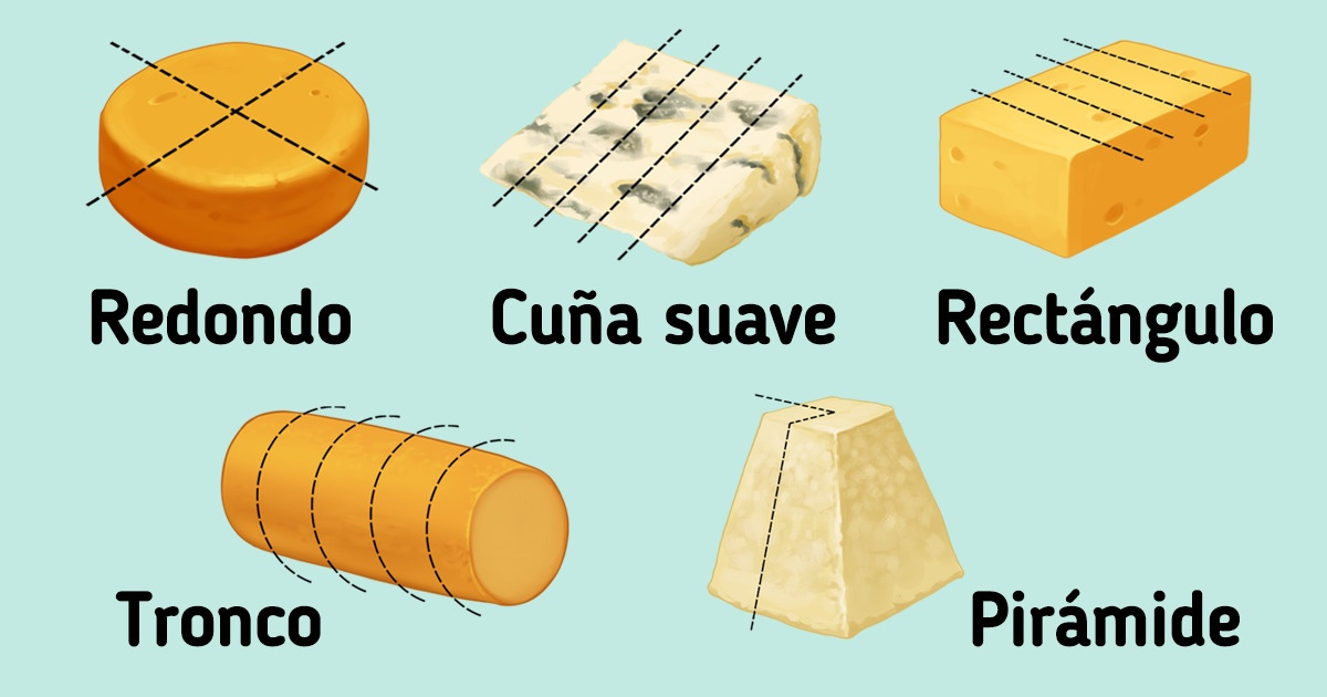 Cómo cortar queso de la manera correcta