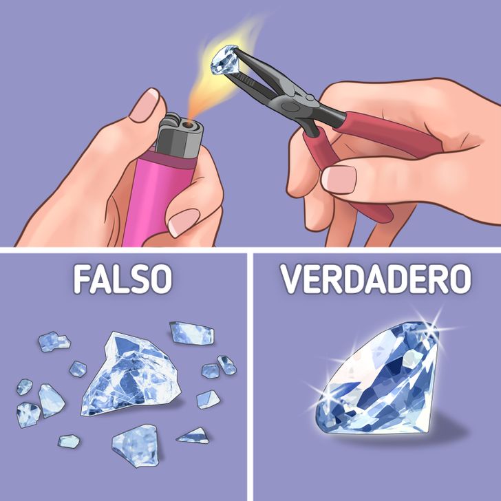 Cómo distinguir un diamante verdadero de uno falso