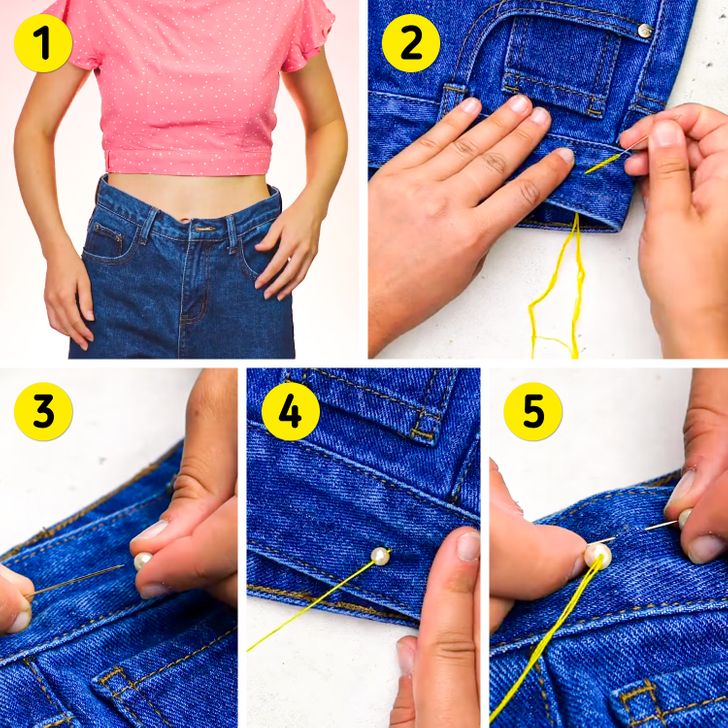 Cómo Coser De Una Bonita Forma Tus Jeans / Ideas En 5 Minutos