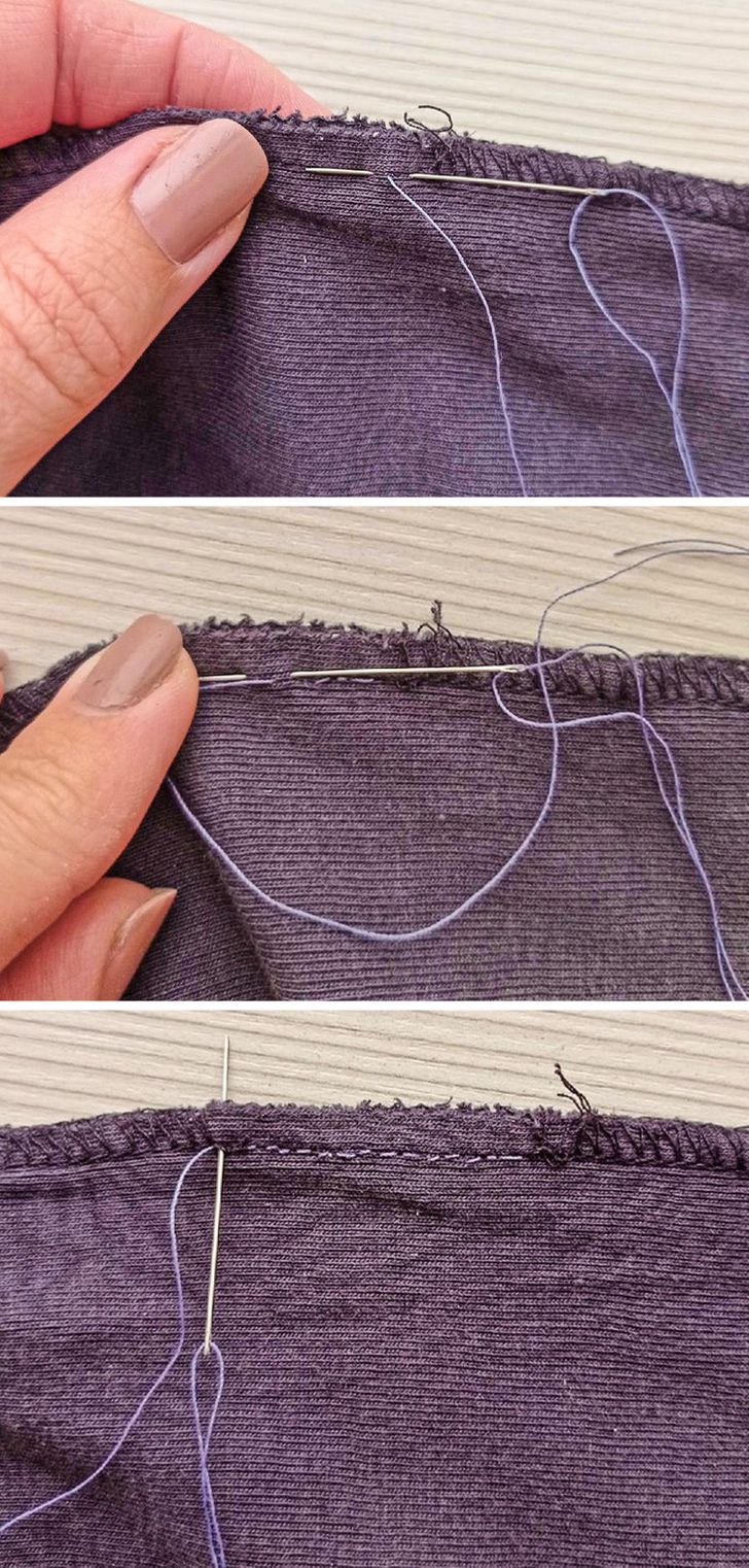 Cómo coser un agujero en una prenda de forma que no se note